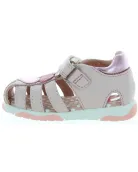 Closed toe baby girl sandals with support 