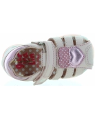 Closed toe baby girl sandals with support 