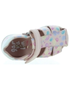 European leather baby pink sandals 