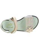 Designer rose gold leather girls sandals from Spain