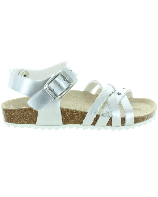 Wide silver sandals for girls with good arch