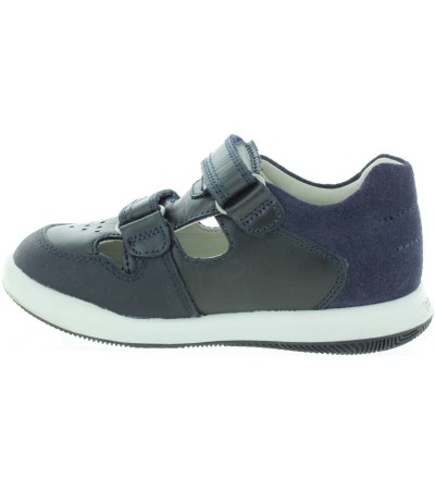 High instep navy boys sandals with arches
