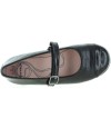Narrow width girls shoes in black leather 