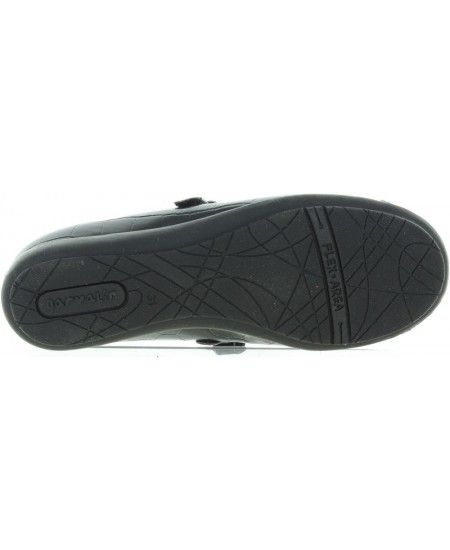 Black leather narrow with girls shoes 
