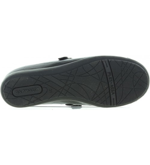 Black leather narrow with girls shoes 