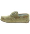 Natural beige leather loafers for child