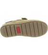 Natural beige leather loafers for child