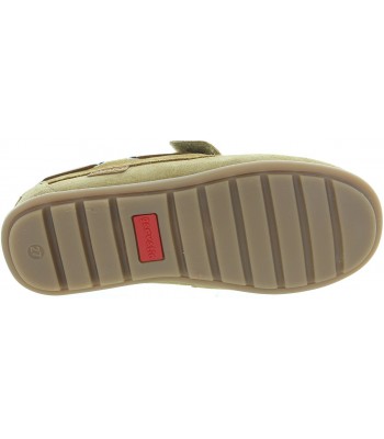 Natural beige leather loafers for child