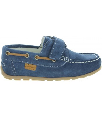 Dress loafers for boys in blue suede