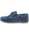 Blue suede dress loafers for boys from Spain