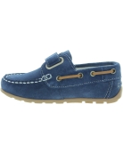Blue suede dress loafers for boys from Spain