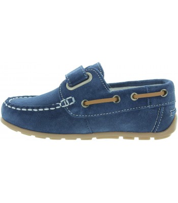 Dress loafers for boys in blue suede