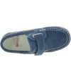 Blue suede dress loafers for boys from Spain