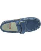 Blue suede dress loafers for boys from Spain