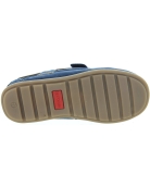 Blue suede dress loafers for boys from Spain