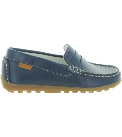 Navy loafers for boys made in Spain 