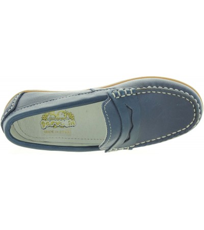 Navy loafers for boys made in Spain 