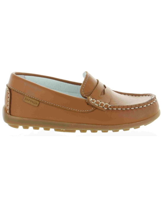Soft boys loafers good support in brown leather 