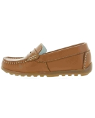 Soft boys loafers good support in brown leather 