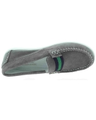 Gray leather slip on loafers for boys