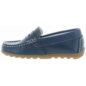 Navy loafers for boys made in Spain 