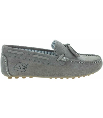 Casual gray arch support slip on loafers
