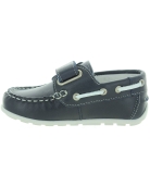 Dressy blue leather loafers for a boy from Spain