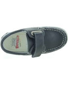 Dressy blue leather loafers for a boy from Spain