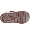 Red heel support baby shoes with arches