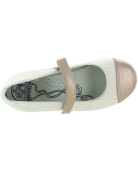 Unique shoes for a girl in stylish metallic leather
