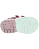 Leather girls fuchsia casual sneakers