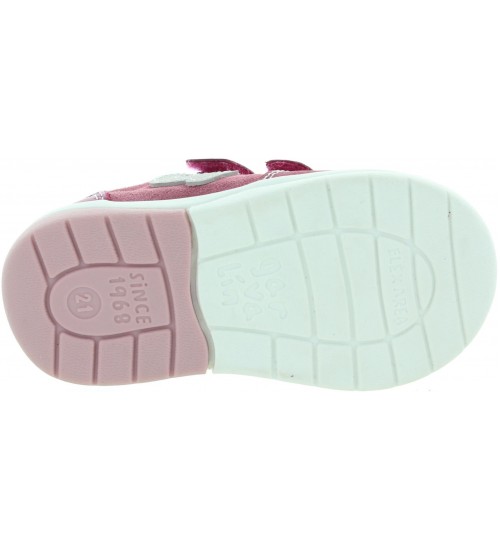 Casual leather fuchsia girls sneakers
