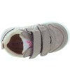 Flexible purple leather sneakers for toddler girls 