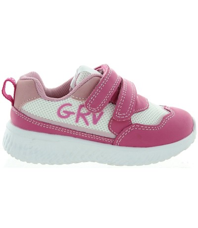 Pink Summer sneakers for a girl with good support 