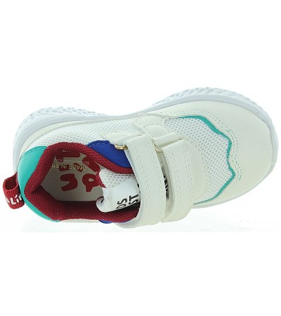Boy sneakers made with leather with velcro closure 