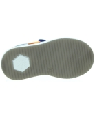 Blue child sneakers made with leather and good support
