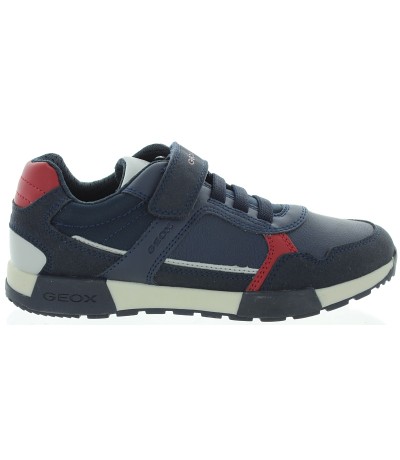 Navy sneakers for boys with fallen foot arches 