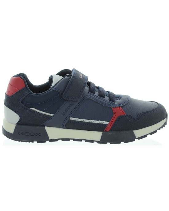 Navy sneakers for boys with fallen foot arches 