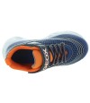 Sturdy blue leather sneakers for boys 