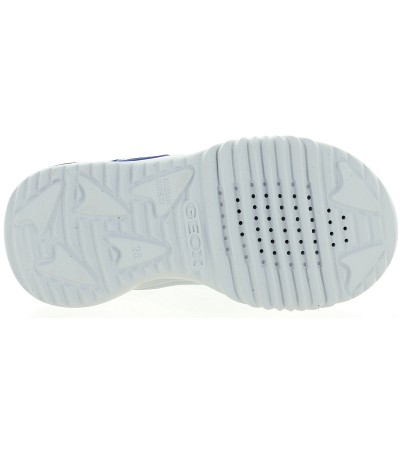 Sturdy blue leather sneakers for boys 