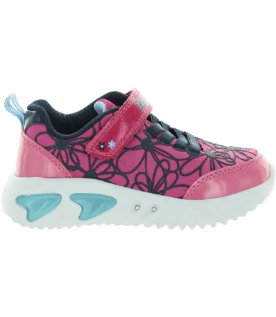 Child pink walking sneakers with proper support 