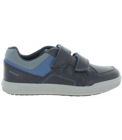 Blue Geox sneakers for boys with velcro closure