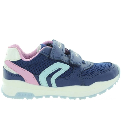 Navy sneakers for toddler girls with antislip soles