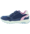 Navy sneakers for toddler girls with antislip soles