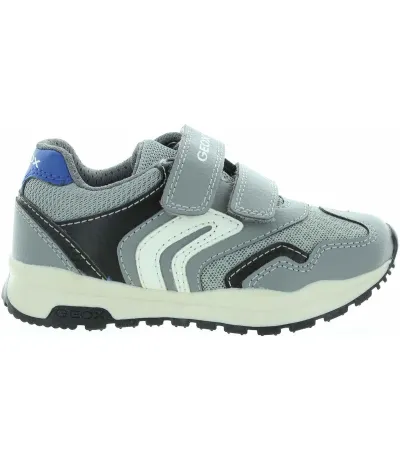 Gray sneakers for boy with good flexible soles