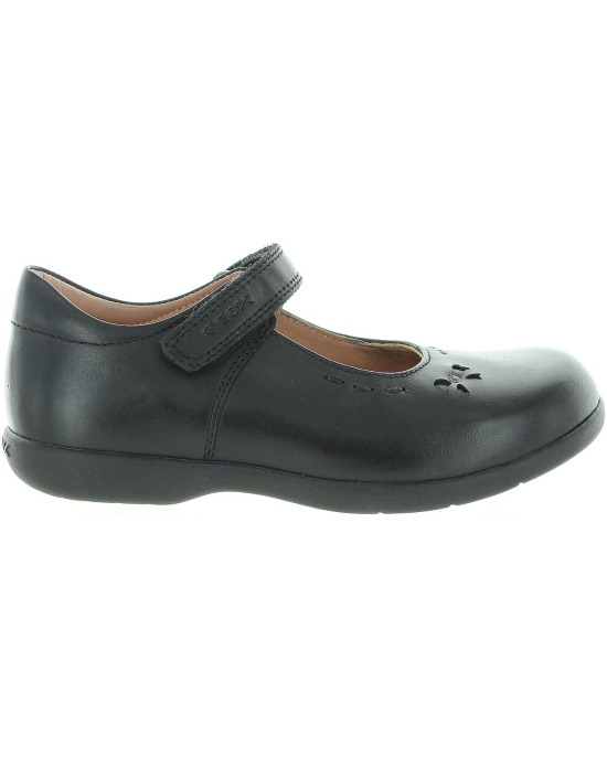 Classic black leather shoes for girls 