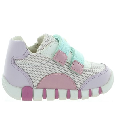 Lavender orthopedic leather sneakers with support 