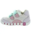 Lavender orthopedic leather sneakers with support 
