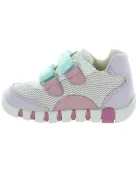 Lavender orthopedic leather sneakers with support 