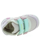 Lavender orthopedic leather sneakers with support 